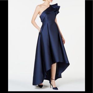 Adrianna Papell One-Shoulder High-Low Gown